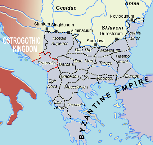 Praevalis u Vizantiji, oko 520 godine